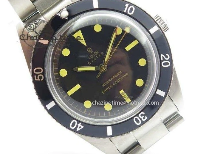 0127 Vintage Oyster Submariner No Date SS Black Dial On SS Bracelet A AllSeason 3851